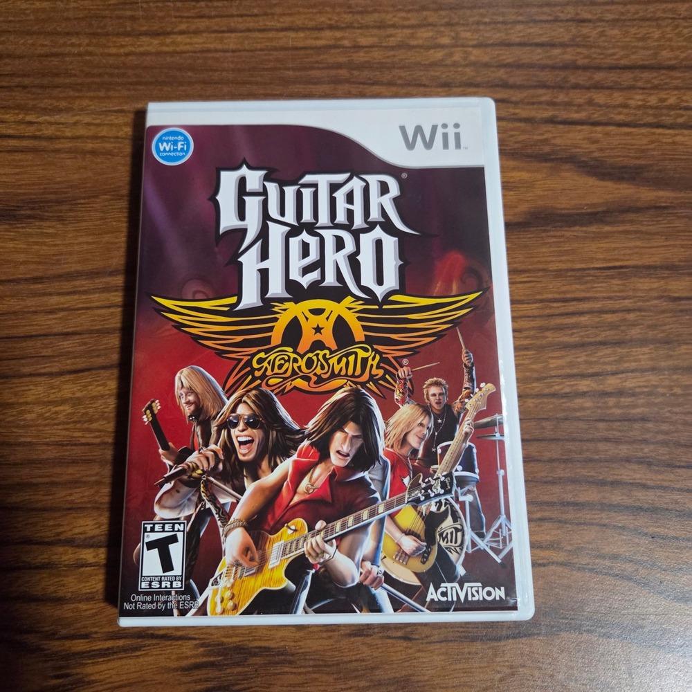 Guitar Hero Aerosmith Nintendo Wii CIB Complete with Manual and Receipt